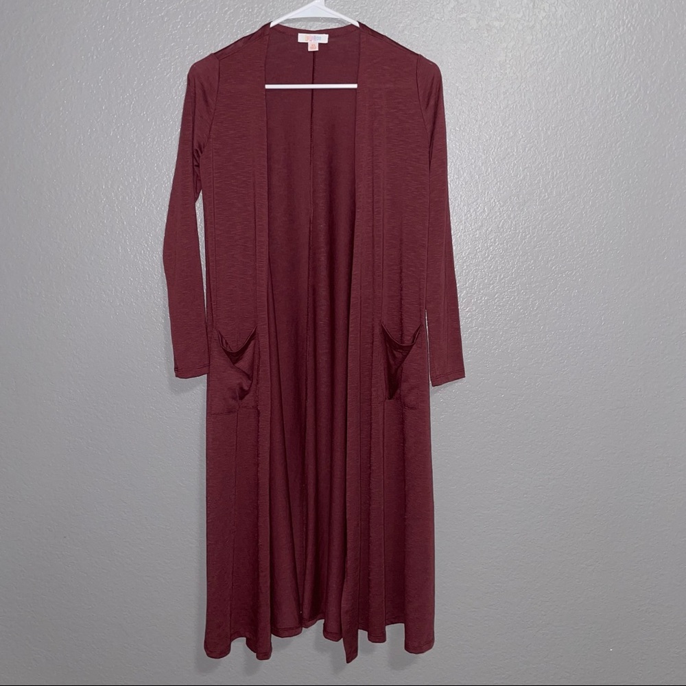 Lularoe long line open cardigan xs
